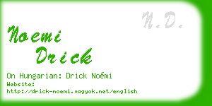 noemi drick business card